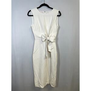 SHOSHANNA Nuri Sleeveless Knee Length Sheath Dress in White Size 4 $398